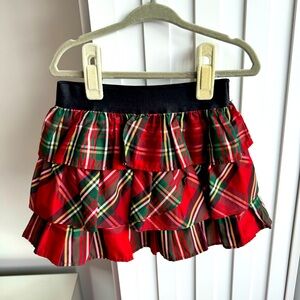 Tartan toddler girl skirt, size 3T